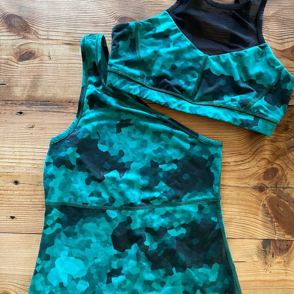 Rare Lululemon Top Set - One Shoulder with separate Sports Bra - size 6